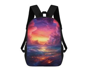 sinyumoney Ocean Sunset Waves-4 Mochila Escolar, Mochila Informal, Mochila De Día, Mochila Escolar, Mochila De Trabajo, Mochila De Viaje Para Adolescentes, Niñas, Niños, Mujeres Y Hombres 17inch