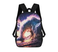 sinyumoney Ocean Wave Sunset -1 Mochila Escolar Para Niñas Y Niños, Mochilas De Gran Capacidad, Mochilas Ligeras Para Niños Y Estudiantes 17inch