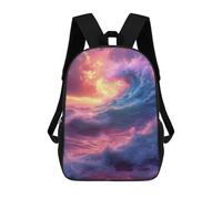 sinyumoney Ocean Wave Sunset Mochilas De 17 Pulgadas Para Niños, Mochilas Escolares Impresas En 3D Para Estudiantes De Primaria Y Secundaria, Para Niños Y Niñas.