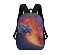 sinyumoney Ocean Wave Sunset Painting Mochila Escolar Grande Resistente Al Agua Para Portátil Para Niñas Y Adolescentes 17inch
