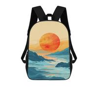 sinyumoney Ocean Waves Sun Beams Mochila Escolar Grande Resistente Al Agua Para Portátil Para Niños/niñas/adolescentes 17inch