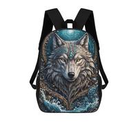 sinyumoney Ocean Wolf Steampunk Mochila Escolar Infantil Estampada Para Adultos Y Niños, Mochila De Viaje Para El Día A Día 17inch