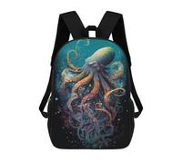 sinyumoney Oceanic Octopus Art Print Mochilas Impresas En 3D Para Niños 17inch Mochilas De Moda Informales Para El Día A Día, Bolsas De Viaje, Mochilas Informales Para Exteriores Para Niños Y Niñas