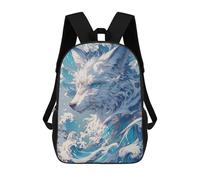 sinyumoney Oceanic Wolf Majesty -2 Mochila Escolar, Mochila De Negocios, Mochila Impermeable Para Libros, Para Acampar, Aventuras Al Aire Libre Y Viajes Diarios 17inch