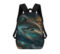 sinyumoney Oceanic Wonder Dolphin in Motion Mochila De Viaje Para La Universidad Mochilas Para La Escuela/trabajo/viajes 17inch