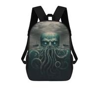 sinyumoney Ocean's Depths The Cthulhu Awakening Mochila Infantil De Moda Divertida Mochila Escolar Para Niños Y Adolescentes Con Impresión 3D Para Niños 17inch