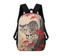 sinyumoney Ocelot Japanese Painting Mochila Infantil De Moda Divertida Mochila Escolar Para Niños Y Adolescentes Con Impresión 3D Para Niños 17inch