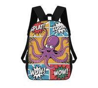 sinyumoney Octopus Comic Art Mochila Infantil Para Niñas, Mochila Escolar 3D, Mochila Para Niños Pequeños, Mochila Informal De Día, Mochila Escolar De Moda 17inch