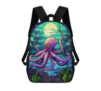 sinyumoney Octopus Magic The Sea Mochila Escolar Para Niñas Y Niños, Mochilas De Gran Capacidad, Mochilas Ligeras Para Niños Y Estudiantes 17inch