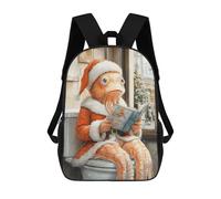 sinyumoney Octopus Santa on Toilet Mochila Escolar Ligera Para El Colegio, Mochila Escolar De Día, Mochila Para Libros Para La Universidad Para Niñas, Adolescentes 17inch