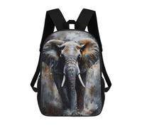 sinyumoney Oil Elephant Portrait Mochila Escolar Resistente Al Agua, Mochila De Viaje, Bolsa Para Computadora Para Campus, Viajes Al Aire Libre, Deportes 17inch
