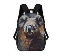 sinyumoney Oil Koala Portrait Mochilas Para Niños Y Estudiantes, Mochilas Escolares Impresas En 3D, Mochilas Para Estudiantes De Primaria Y Secundaria Para Niños Y Niñas 17inch