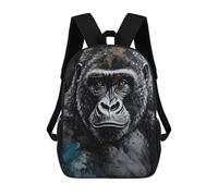sinyumoney Oil Painted Gorilla Mochila Infantil, Mochila Escolar Impresa En 3D, Mochila Para Niños Y Niñas, Mochila Escolar Ajustable Para La Escuela Primaria 17inch