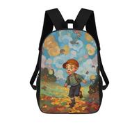 sinyumoney Oil Painting Running Kid Mochila Escolar, Mochila De Negocios Para Portátil, Mochila Unisex Informal Para Niños/niñas/adolescentes 17inch