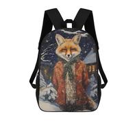 sinyumoney Old Classic Fox Xmas Mochila Escolar Ligera Para El Colegio, Mochila Escolar De Día, Mochila Para Libros Para La Universidad Para Niñas, Adolescentes 17inch