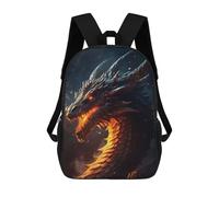 sinyumoney Old Fire Dragon Mochilas De Moda Impresas En 3D 17inch Mochila Escolar Informal Para Niños De Primaria Y Secundaria