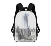 sinyumoney One World Trade Center Mochila Escolar Para Niños, Mochila Escolar De Gran Capacidad Para Niños, Mochila Escolar 3D, Regalos Para Niños 17inch