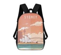 sinyumoney Opera House Sydney Vintage Mochilas Infantiles Mochila Escolar Mochila Impresa En 3D Para Niños Mochilas De Viaje Bolsas Para Libros Mochila Escolar Para Niños 17inch