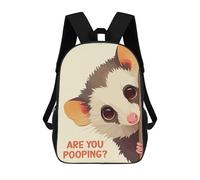 sinyumoney Opossum Are You Pooping Mochila Escolar Para Niñas Y Niños, Mochilas De Gran Capacidad, Mochilas Ligeras Para Niños Y Estudiantes 17inch