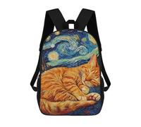 sinyumoney Orange Cat Kitten Sleeping Mochila Escolar Infantil Estampada Para Adultos Y Niños, Mochila De Viaje Para El Día A Día 17inch