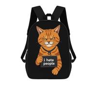 sinyumoney Orange Cat Meme Mochila Infantil Escolar Para Niños Con Estampado 3D De Dibujos Animados, Mochila Escolar Para Estudiantes, Mochila Para Portátil Para Niños Y Niñas 17inch