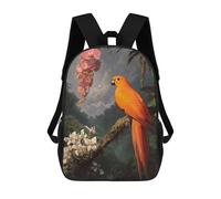 sinyumoney Orange Parrot in Jungle Mochila Escolar Mochilas Escolares Para Niñas Y Niños Mochila Con Bolsillo Mochila Escolar De Moda Para Niños 17inch
