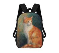sinyumoney Orange Tabby Cat Painting -2 Mochila De Viaje Resistente Al Agua, Bolsa Para Computadora Para Adolescentes, Niñas, Niños, Mujeres Y Hombres 17inch