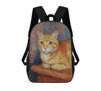 sinyumoney Orange Tabby Cat Painting Mochilas Escolares, De Viaje Y Universitarias Para Hombres, Mujeres Y Adolescentes 17inch