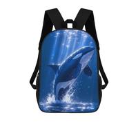 sinyumoney Orca Breaching in Blue Ocean Waters Mochilas Infantiles Impresas En 3D De 17 Pulgadas. Mochila Escolar Informal Impresa En 3D Para Niños De Primaria Y Secundaria.