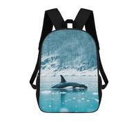 sinyumoney Orca in Snowy Waters Mochila Escolar Infantil Impresa En 3D Para Niños, Mochilas De Viaje, Bolsas Para Libros, Mochila Escolar Infantil 17inch
