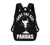 sinyumoney Orca Killer Whale Funny Mochila Escolar Mochilas Escolares Para Niñas Y Niños Mochila Con Bolsillo Mochila Escolar De Moda Mochila Infantil 17inch