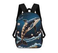 sinyumoney Orca Kintsugi Art Mochila Escolar Para Niños Mochila Escolar Impresa En 3D Mochila Escolar De Moda Para Niños De Primaria Y Secundaria 17inch