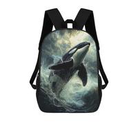 sinyumoney Orca Leaping Storm Mochila Escolar Infantil Impresa En 3D Para Niños, Mochilas De Viaje De Alta Capacidad, Bolsas Para Libros, Mochila Escolar Infantil 17inch