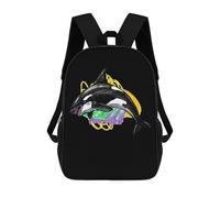 sinyumoney Orca Mochila Escolar Infantil Impresa En 3D Para Niños, Mochilas De Viaje De Alta Capacidad, Bolsas Para Libros, Mochila Escolar Infantil 17inch
