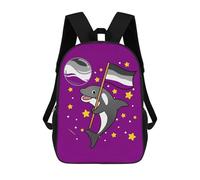 sinyumoney Orca Space Asexual Pride Mochilas Infantiles Escolares Impresas En 3D, Mochilas Para Niños, Mochilas De Viaje Para Niños Y Niñas, Mochilas Escolares Para Niños 17inch