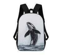 sinyumoney Orca Whale Jump Out Water Mochila De Peluche Con Dibujos Animados, Mochila 3D Para Niños, Bolsa Escolar, Idea De Regalo De Cumpleaños Para Niños Y Niñas 17inch