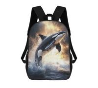 sinyumoney Orca Whale Jump Out Water Mochila Escolar Impresa En 3D Mochilas Informales Para Niños Mochila Escolar Impresa En 3D Para Niños De Primaria Y Secundaria 17inch