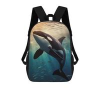 sinyumoney Orca Whale Sunset Dive Mochilas Para Niños Mochila Escolar Mochila Escolar Impresa En 3D Para Niños Estudiantes De Primaria Y Secundaria 17inch