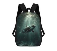 sinyumoney Orca Whale Swimming Underwater with Sunbeams Mochila Escolar Infantil Impresa En 3D 17inch Mochilas Escolares Para Niños, Estilo Casual Y Moderno, Mochilas De Viaje De Alta Capacidad