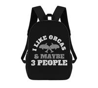 sinyumoney Orcas Whales Vintage Mochila Escolar Impresa En 3D Mochilas Informales Para Niños Mochila Escolar Impresa En 3D Para Niños De Primaria Y Secundaria 17inch