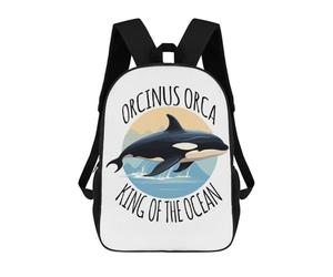 sinyumoney Orcinus Orca King of The Ocean Mochila Escolar Infantil De Moda Informal Mochilas Infantiles Impresas En 3D Mochila Grande Para Niño 17inch
