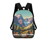 sinyumoney Ordesa Y Monte Perdido National Park Mochila Escolar Infantil Impresa En 3D, Mochila Informal De Moda Para Niños, Mochila De Viaje De Alta Capacidad Para Libros Para Niños 17inch