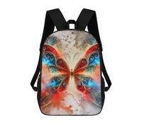 sinyumoney Ornate Butterfly Watercolor Painting Mochila Escolar Infantil De 17 Pulgadas Con Estampado 3D De Películas De Anime Para Niños, Mochila De Viaje, Mochila Escolar Infantil