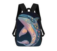sinyumoney Ornate Dolphin in Space Mochila De Viaje Resistente Al Agua, Mochila Para Computadora Portátil Para Campus, Viajes Al Aire Libre Y Deportes 17inch