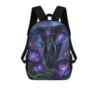 sinyumoney Ornate Elephant in Floral Fantasy Mochilas Infantiles Mochila Escolar Mochila Impresa En 3D Para Niños Mochilas De Viaje Bolsas Para Libros Mochila Escolar Para Niños 17inch