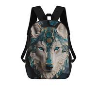 sinyumoney Ornate Wolf Mask Sculpture Mochila Infantil De Moda Divertida Mochila Escolar Para Niños Y Adolescentes Con Impresión 3D Para Niños 17inch