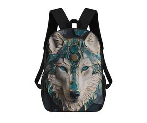 sinyumoney Ornate Wolf Mask Sculpture Mochila Infantil De Moda Divertida Mochila Escolar Para Niños Y Adolescentes Con Impresión 3D Para Niños 17inch