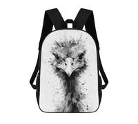 sinyumoney Ostrich Beauty Watercolor Mochila Infantil Para Niñas Y Niños, Mochila De Día, Escuela Primaria, Perfecta Para La Vuelta Al Cole O Educación Física, Regalos Y Viajes 17inch