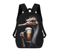 sinyumoney Ostrich Beer Mochila Escolar Para Computadora Para La Escuela/trabajo/viajes Para Niñas, Adolescentes 17inch