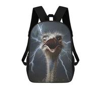 sinyumoney Ostrich Lightning Mochila Escolar, Mochila Infantil Para Niños Y Adolescentes, Regalos, Mochilas De Día Con Impresión 3D, Mochila Escolar, Mochila Para Libros 17inch